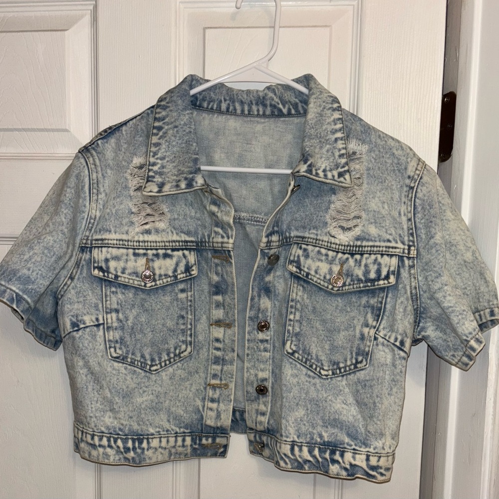 Denim Cropped Jacket